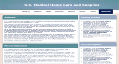 Desktop Screenshot of kcmedicalhomecare.com